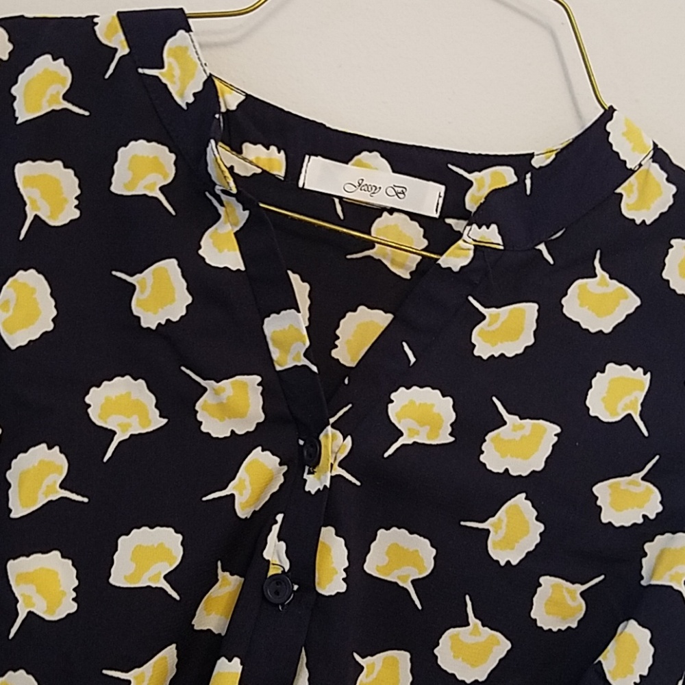 Modcloth Navy / Yellow Floral Tunic